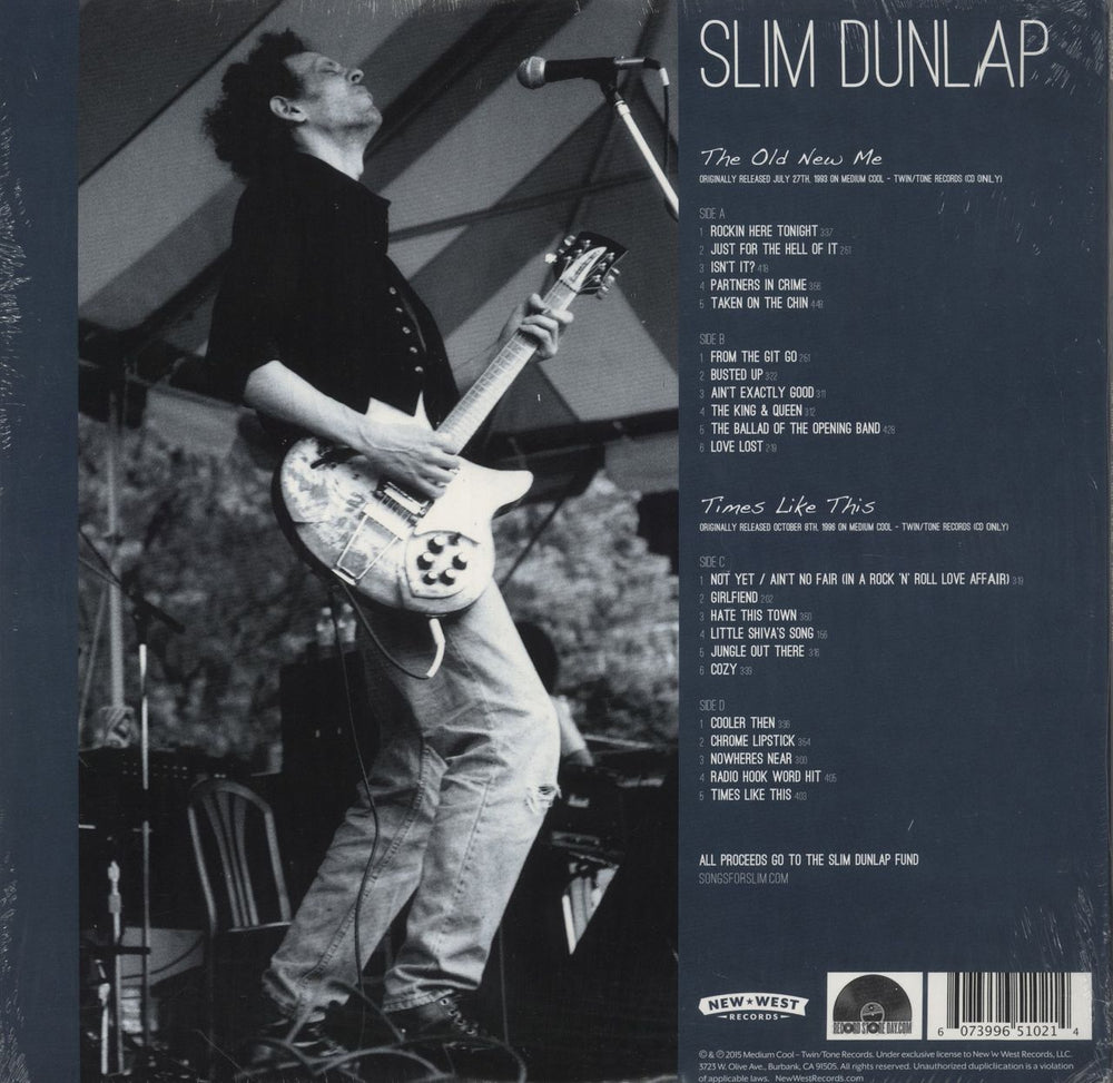 Slim Dunlap My Old New Records: The Old New Me / Times Like This - RSD15 - Sealed US 2-LP vinyl record set (Double LP Album) 607396510214