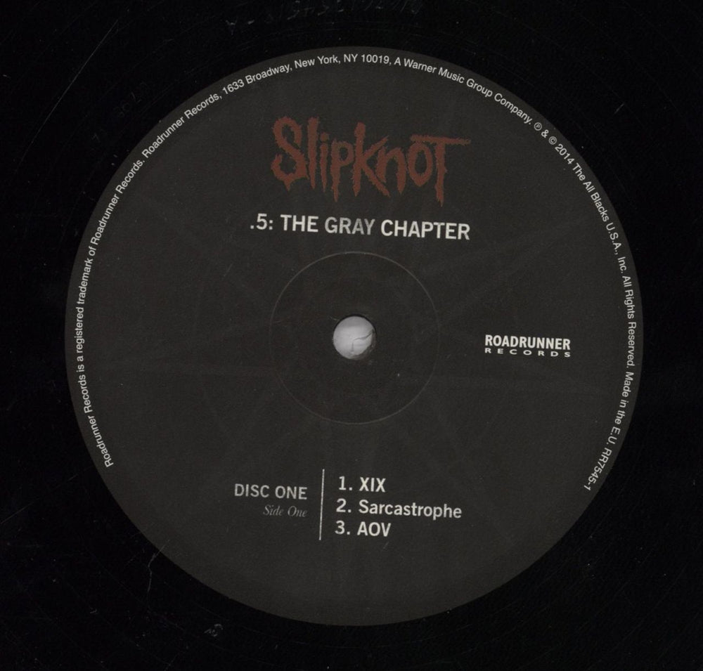 Slipknot .5: The Gray Chapter - 180gm + Stickered UK 2-LP vinyl record set (Double LP Album) PKT2LTH835891