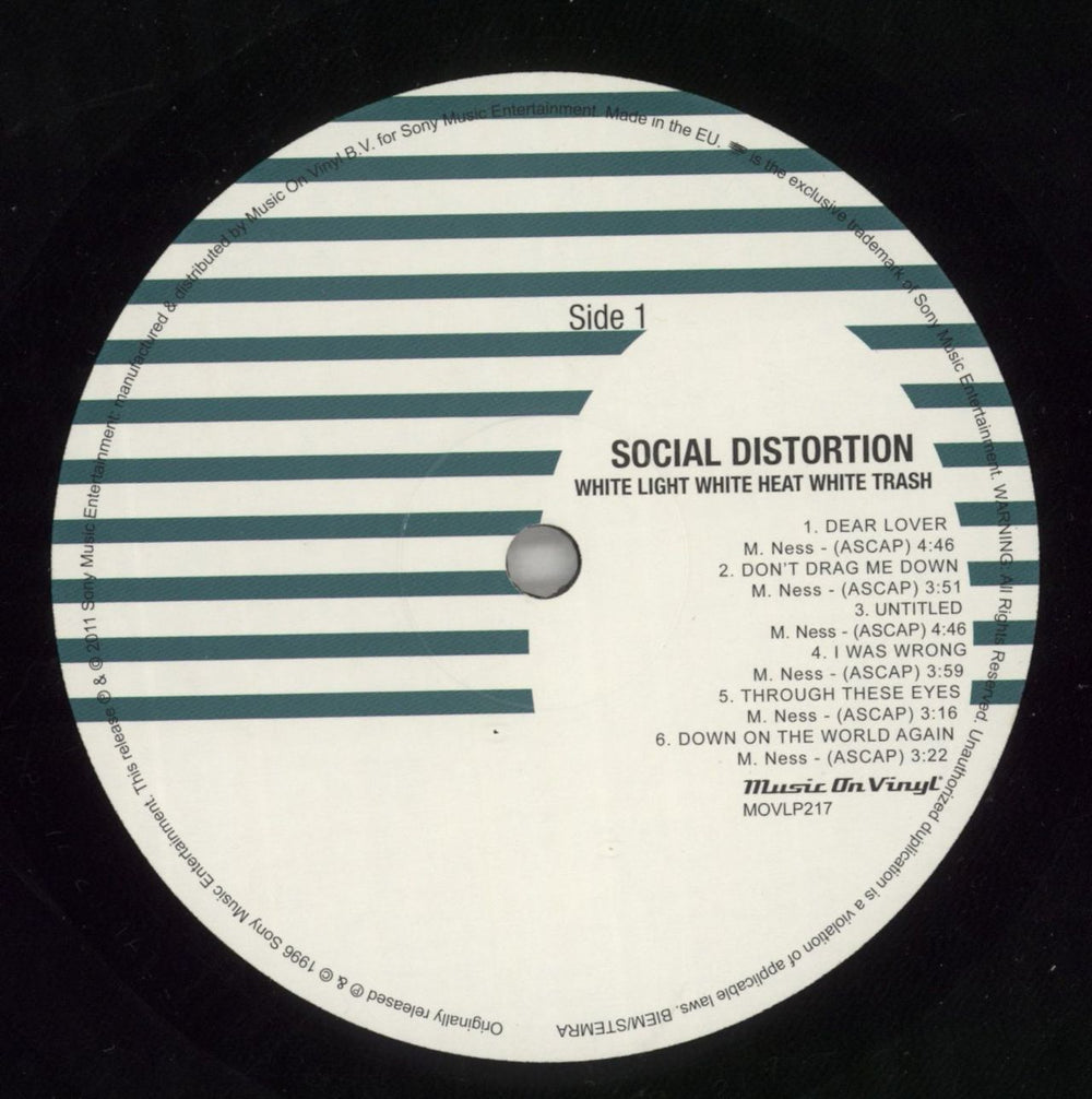 Social Distortion White Light White Heat White Trash UK Promo vinyl LP album (LP record) SD6LPWH866580