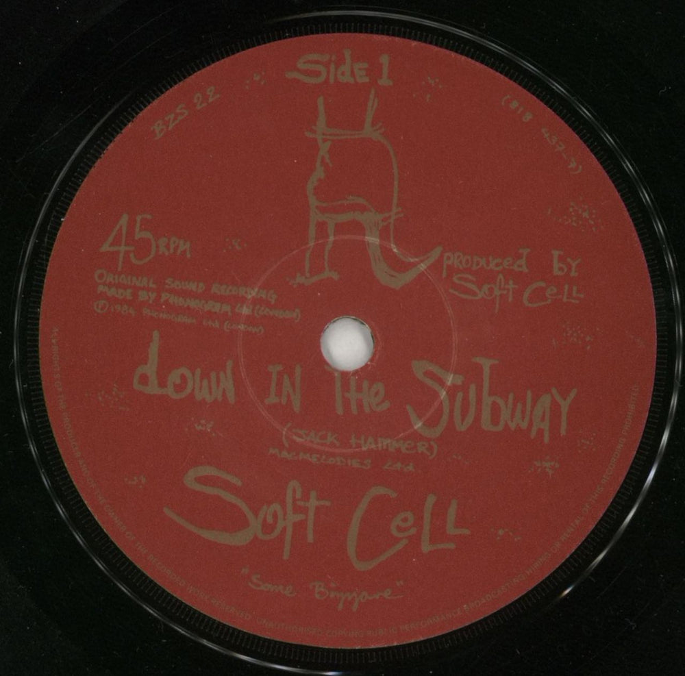 Soft Cell Down In The Subway - Solid UK 7" vinyl single (7 inch record / 45) SOF07DO57433