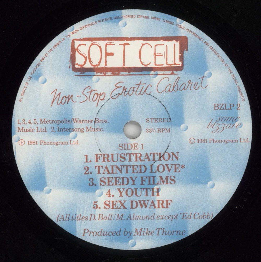 Soft Cell Non-Stop Erotic Cabaret - shrink UK vinyl LP album (LP record) SOFLPNO875007