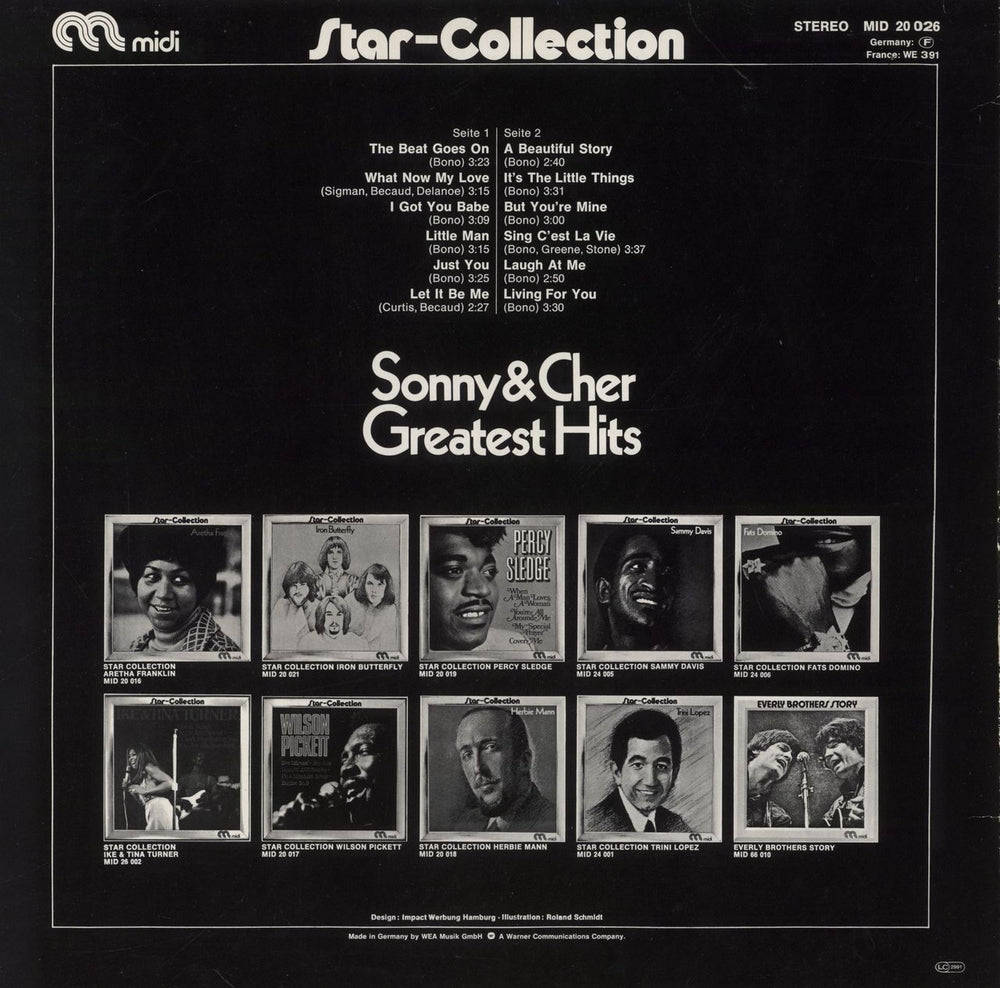 Sonny & Cher Star Collection - Greatest Hits German vinyl LP album (LP record)