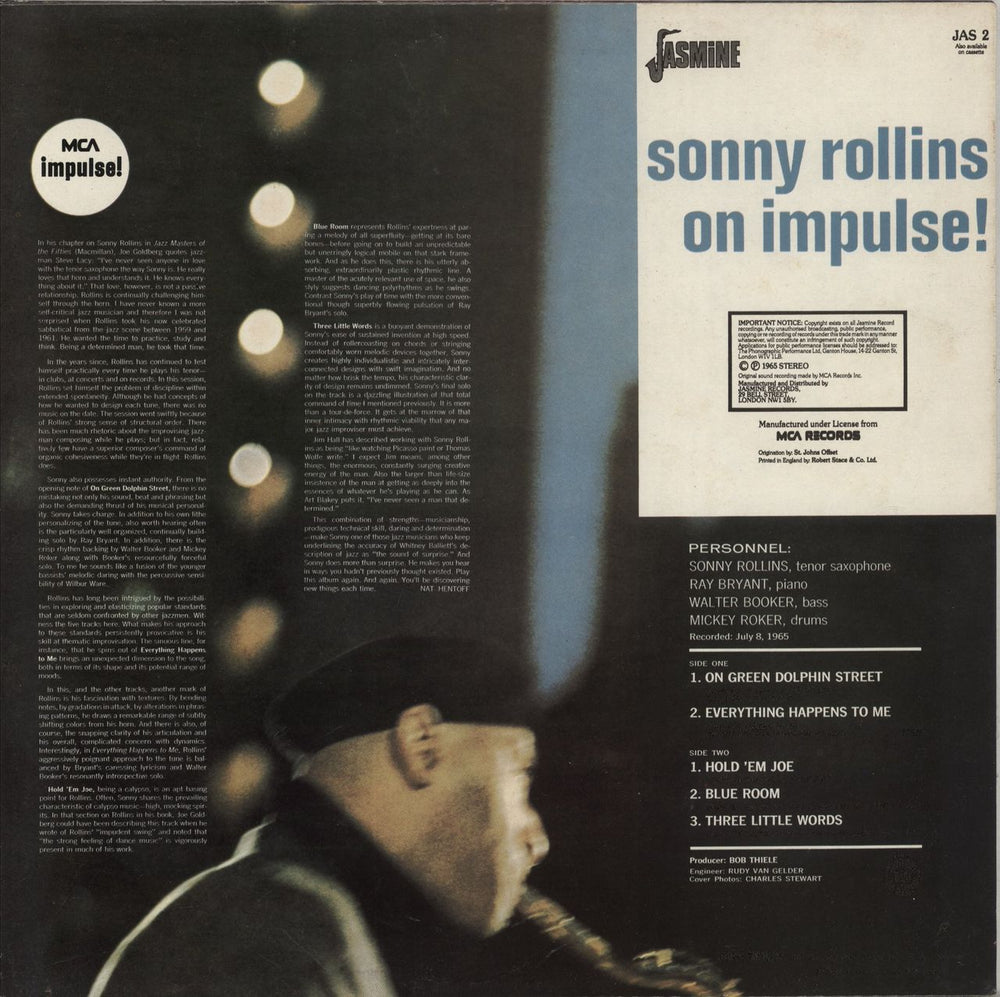 Sonny Rollins On Impulse! UK vinyl LP album (LP record)