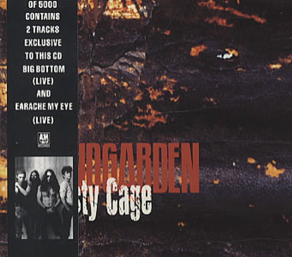 Soundgarden Rusty Cage + Outer Band UK CD single (CD5 / 5") AMCD724