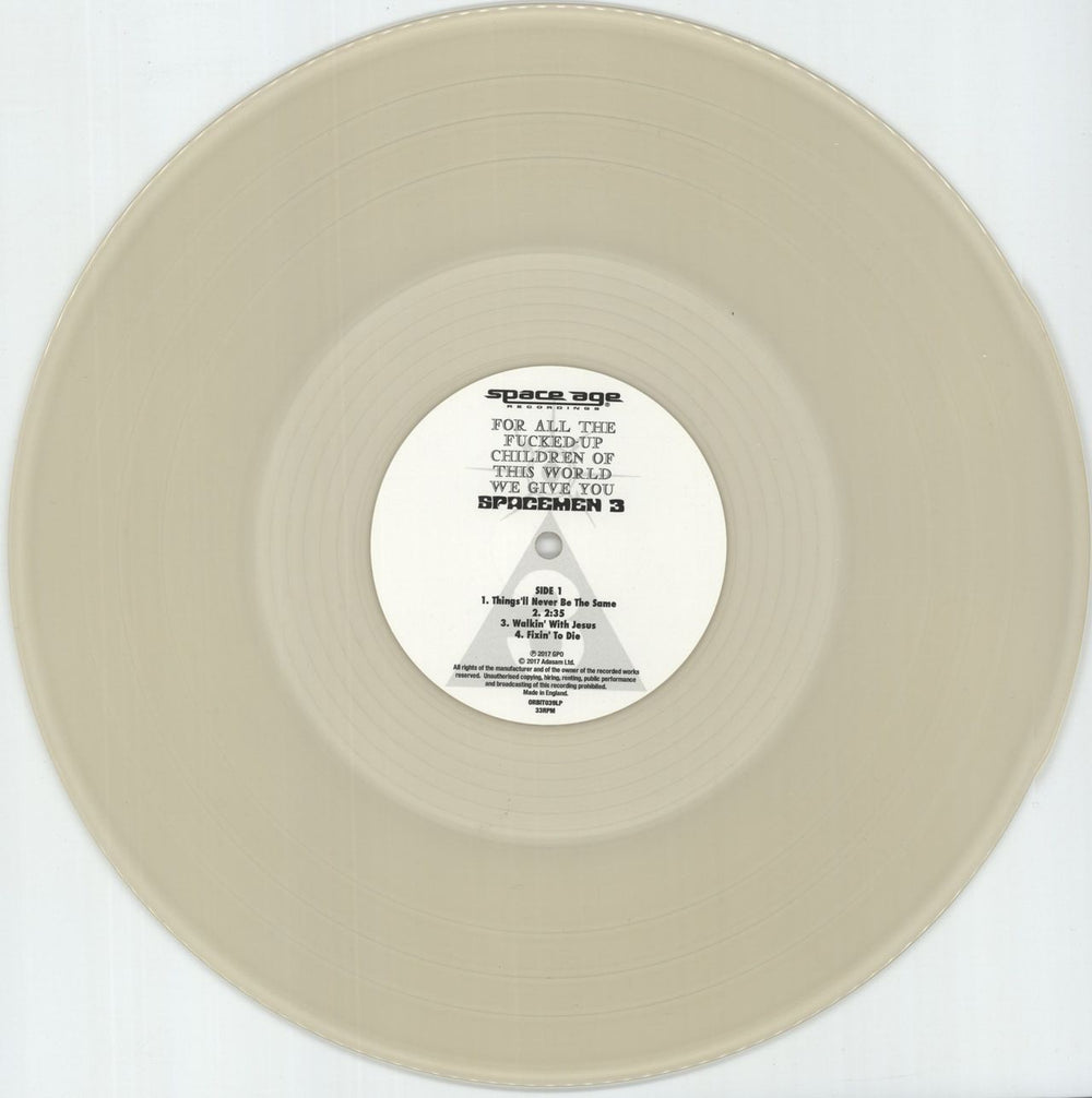 Spacemen 3 For All The F*cked Up Children - 180 Gram - Milky Clear Vinyl - RSD '17 UK vinyl LP album (LP record) SP3LPFO868744
