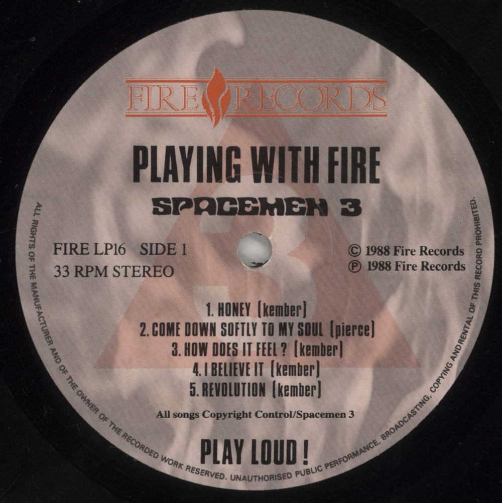 Spacemen 3 Playing With Fire - 1st - EX UK vinyl LP album (LP record) SP3LPPL298002
