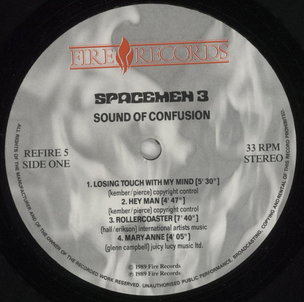 Spacemen 3 Sound Of Confusion + 2 Insert UK vinyl LP album (LP record) SP3LPSO852903