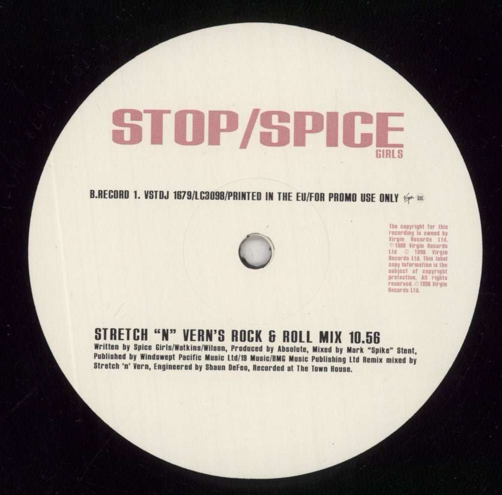 Spice Girls Stop UK Promo 12" vinyl single (12 inch record / Maxi-single) PIC12ST107481