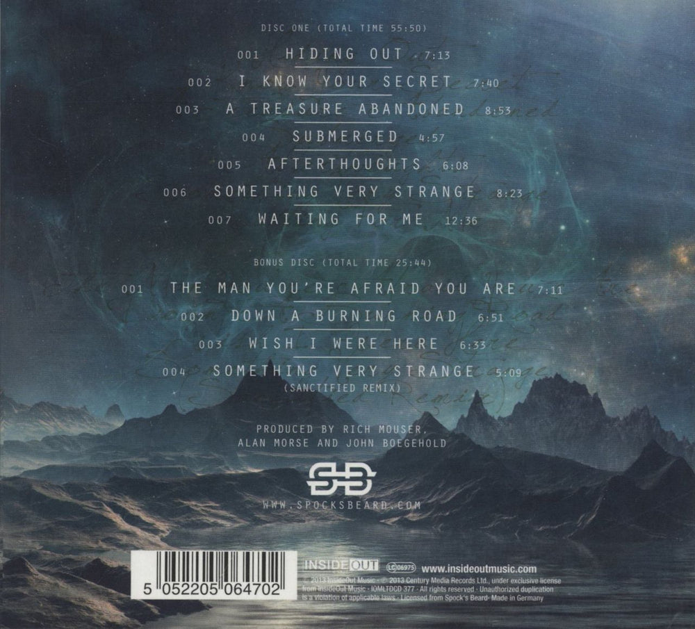 Spock's Beard Brief Nocturnes And Dreamless Sleep UK 2 CD album set (Double CD) 5052205064702