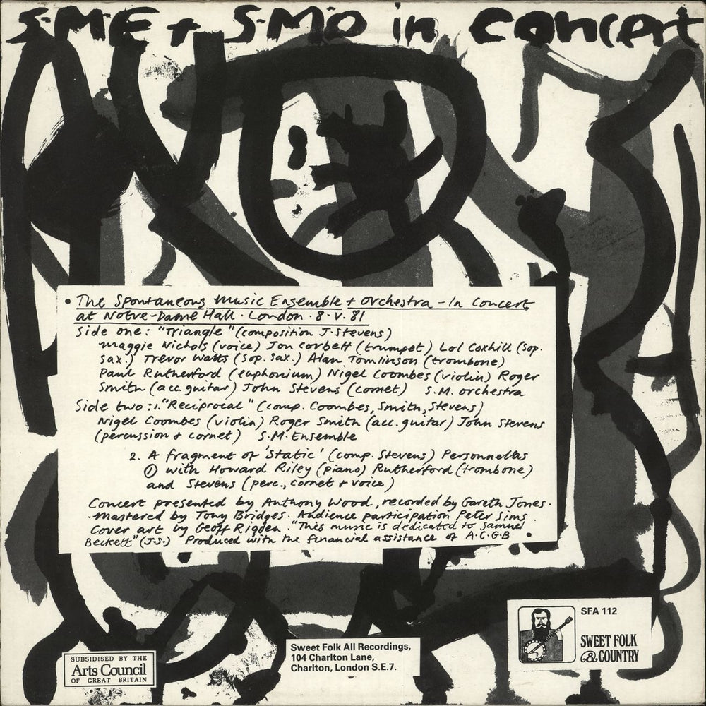 Spontaneous Music Ensemble In Concert UK vinyl LP album (LP record)