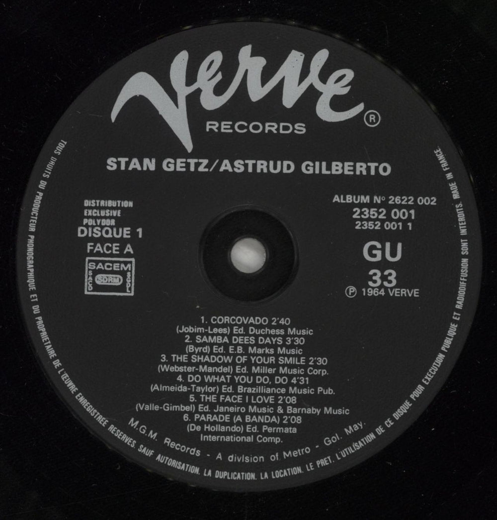 Stan Getz Stan Getz / Astrud Gilberto French 2-LP vinyl record set (Double LP Album) SGQ2LST880128