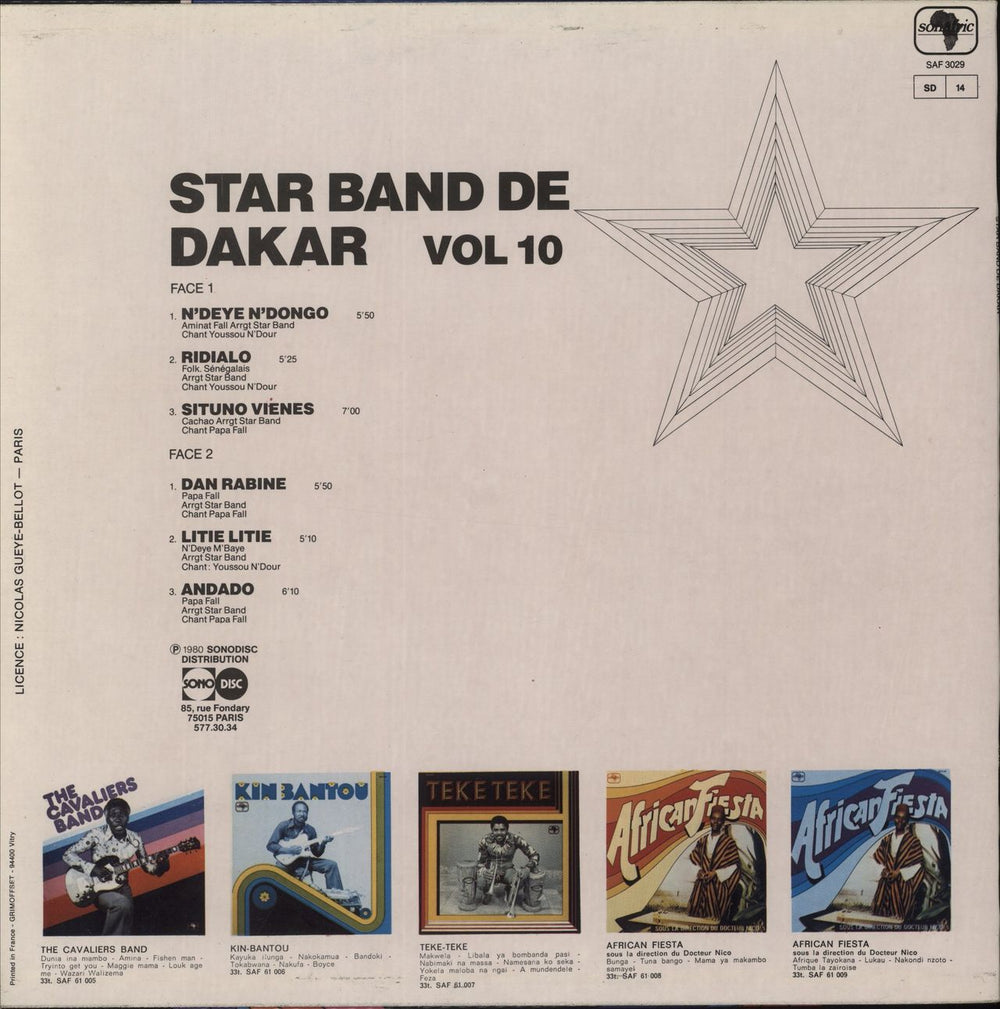 Star Band De Dakar Star Band De Dakar - Vol. 10 French vinyl LP album (LP record)