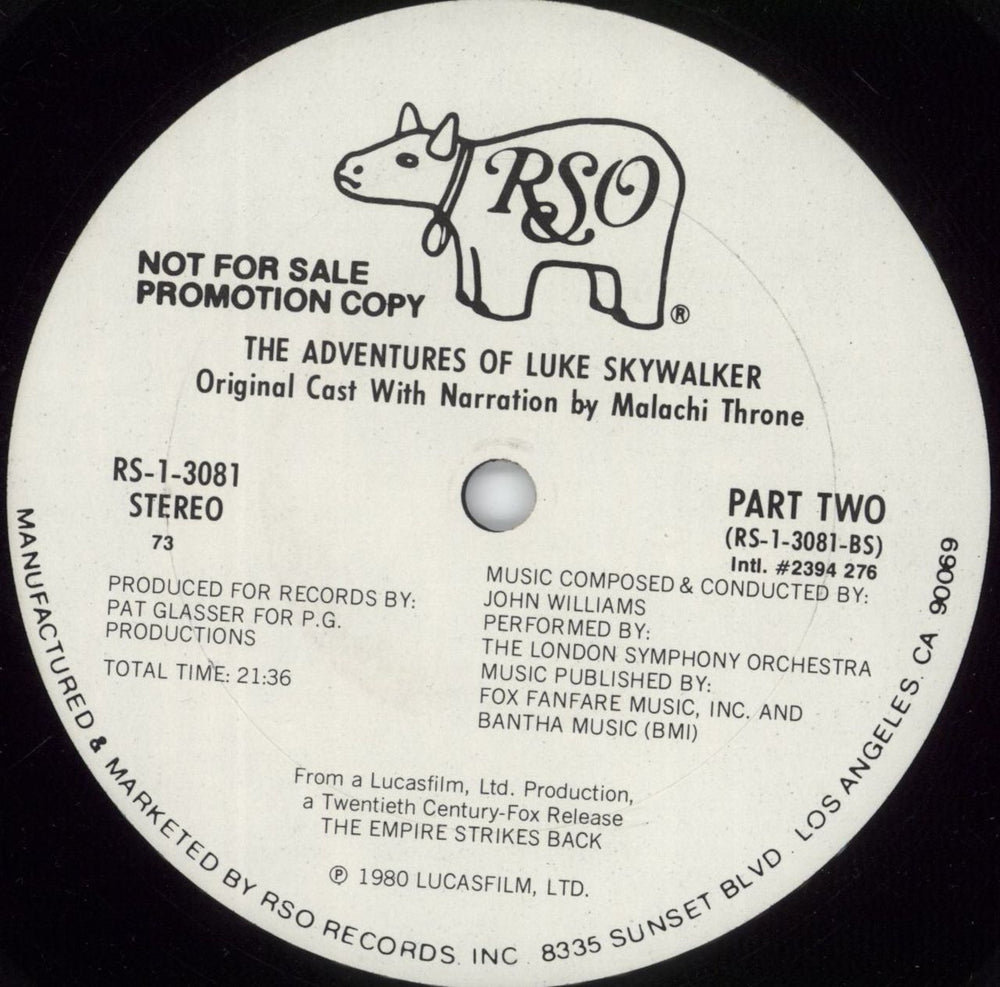 Star Wars The Empire Strikes Back - White Label Promo + Insert US Promo vinyl LP album (LP record) WRSLPTH865691