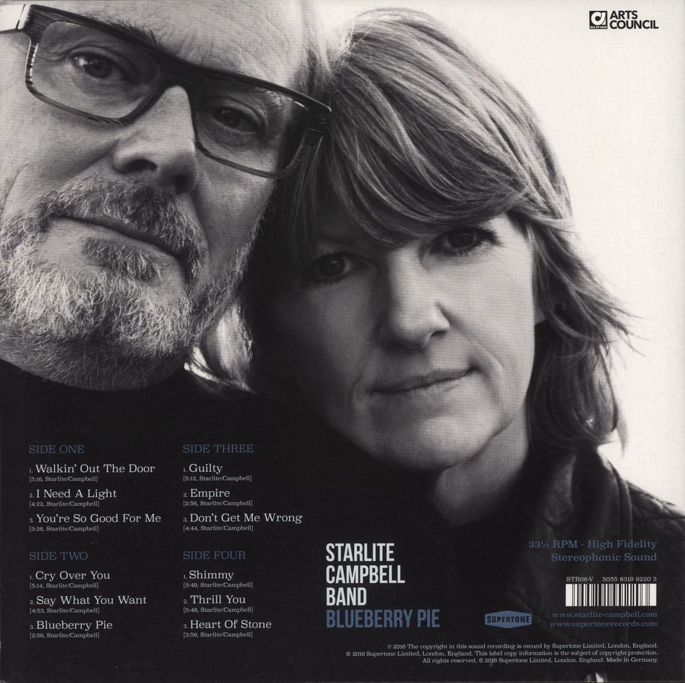 Starlite Campbell Band Blueberry Pie - Autographed UK 2-LP vinyl record set (Double LP Album)