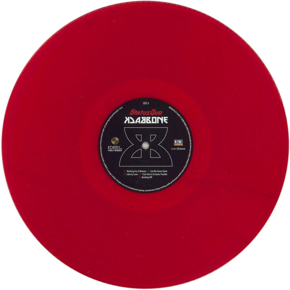 Status Quo Backbone - Red Vinyl UK vinyl LP album (LP record) QUOLPBA862870