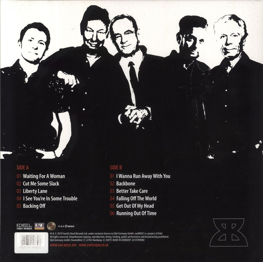 Status Quo Backbone UK picture disc LP (vinyl picture disc album) 4029759143307