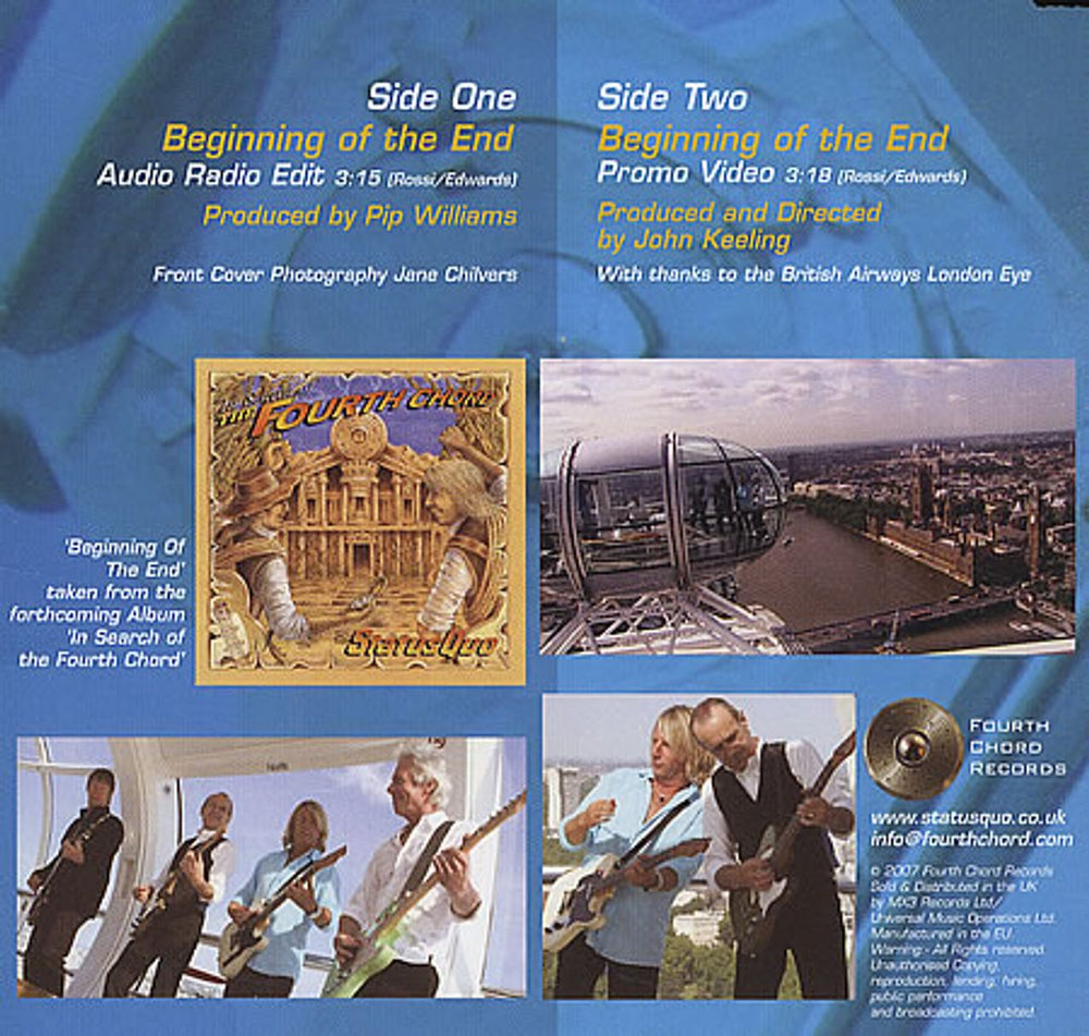 Status Quo Beginning Of The End UK Dual Disc QUODUBE414508