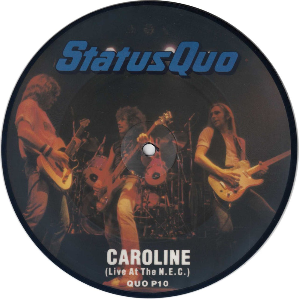 Status Quo Caroline UK 7" vinyl picture disc (7 inch picture disc single) QUOP10