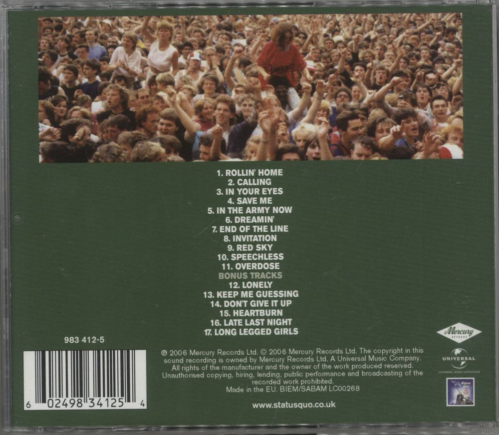 Status Quo In The Army Now UK CD album (CDLP) QUOCDIN346340
