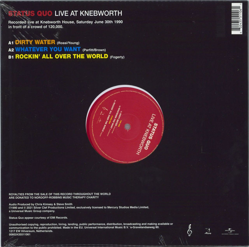 Status Quo Live At Knebworth - RSD 2021 - Red Vinyl - Sealed UK 12" vinyl single (12 inch record / Maxi-single) 602435511061