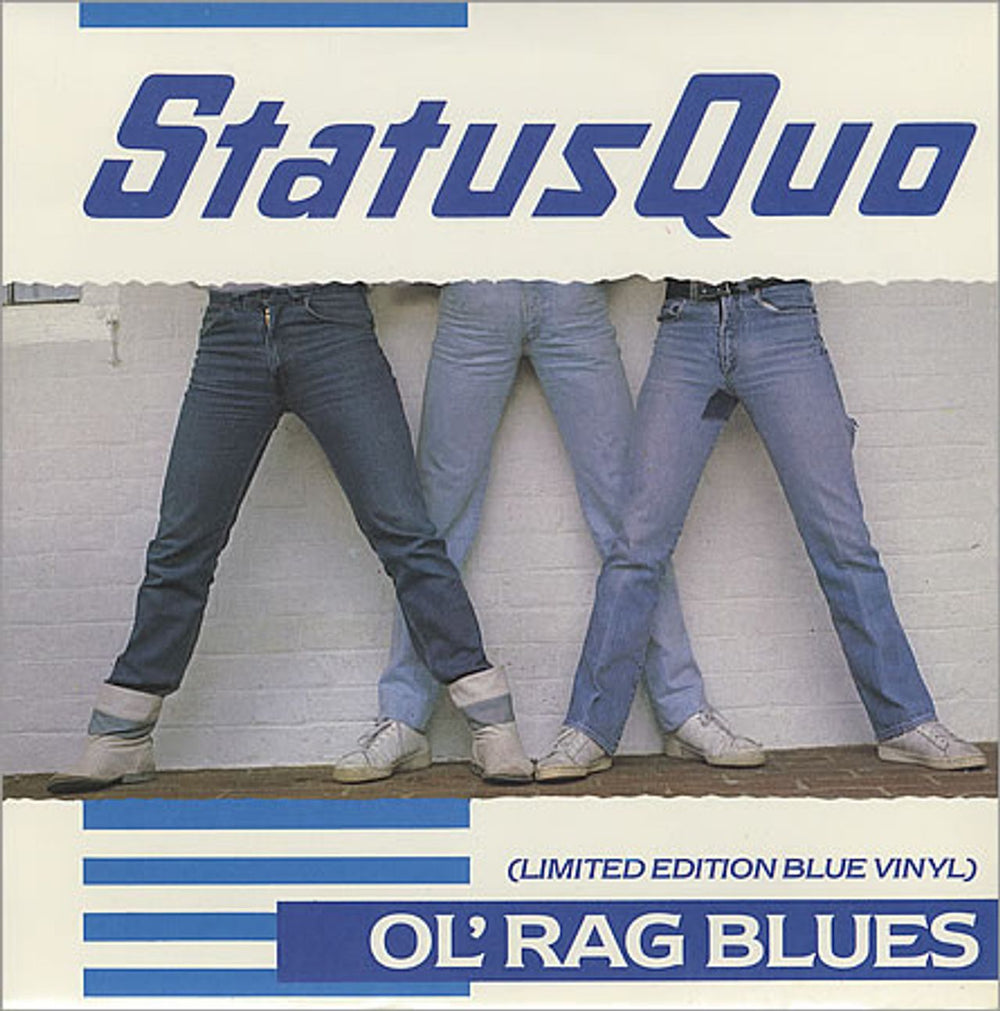 Status Quo Ol' Rag Blues - Blue Vinyl UK 7" vinyl single (7 inch record / 45) QUOB-11