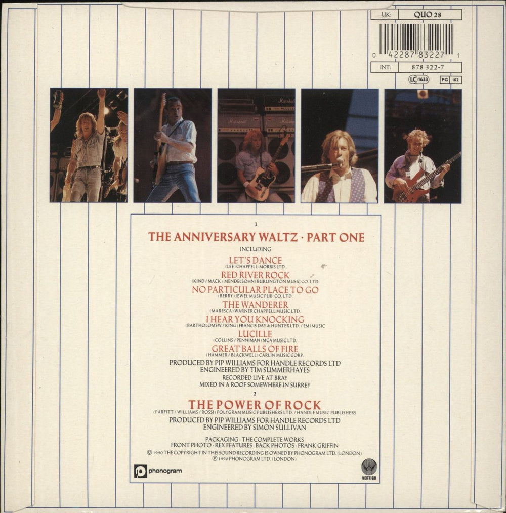 Status Quo The Anniversary Waltz UK 7" vinyl single (7 inch record / 45) 042287832271