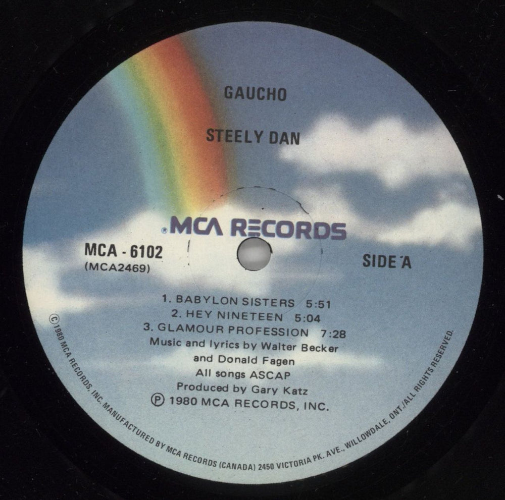 Steely Dan Gaucho Canadian vinyl LP album (LP record) S-DLPGA864392