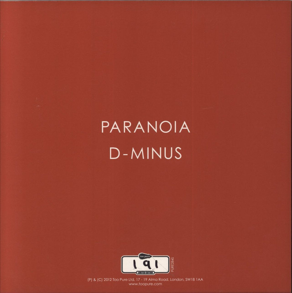 Step-Panther Paranoia UK 7" vinyl single (7 inch record / 45)