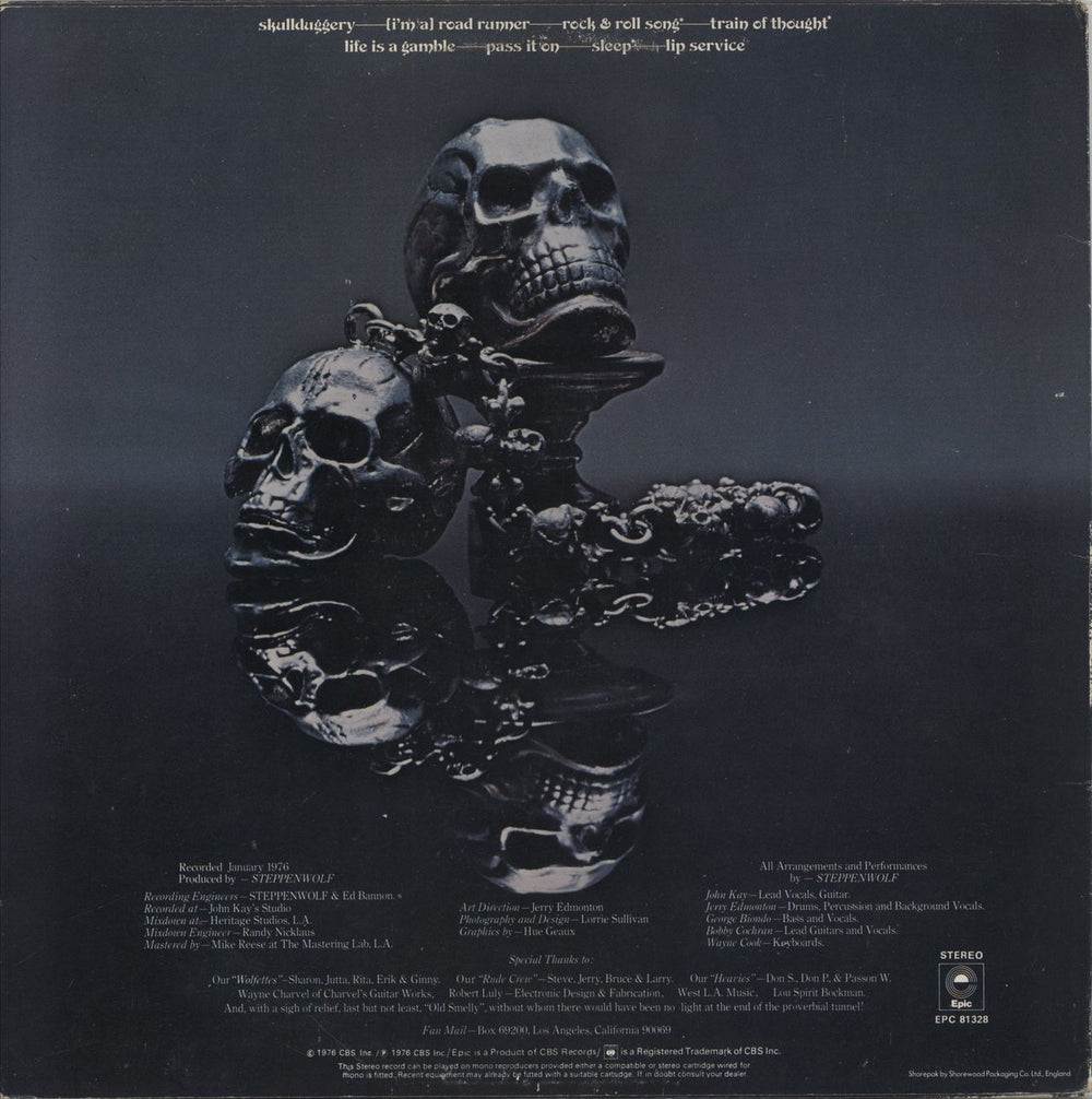 Steppenwolf Skullduggery UK vinyl LP album (LP record)
