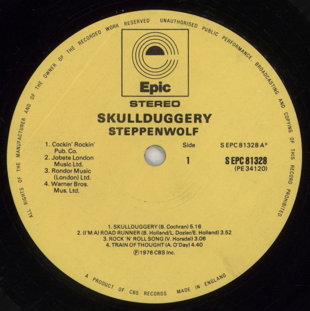 Steppenwolf Skullduggery UK vinyl LP album (LP record) SPPLPSK453844