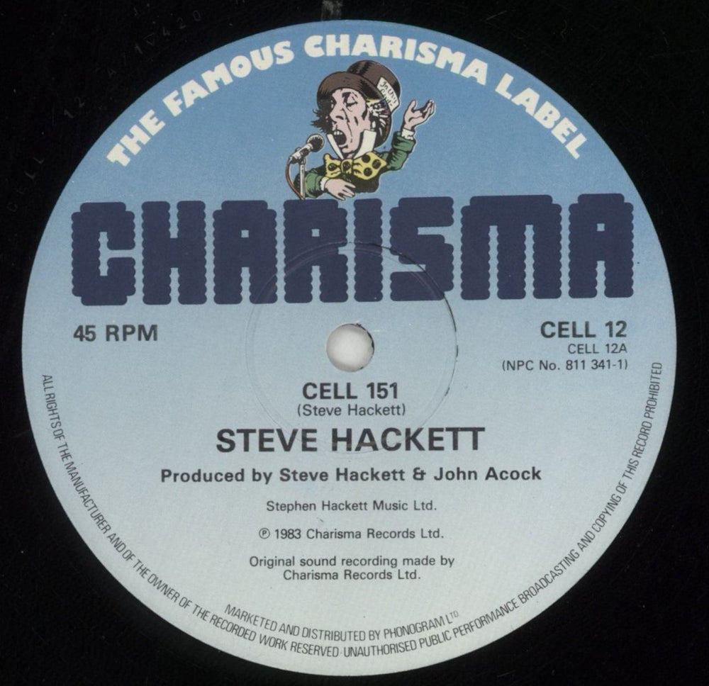 Steve Hackett Cell 151 UK 12" vinyl single (12 inch record / Maxi-single) SVE12CE55416