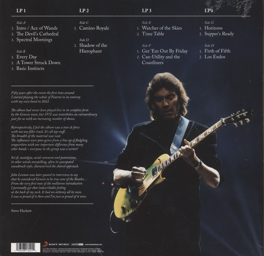 Steve Hackett Foxtrot At Fifty + Hackett Highlights: Live In Brighton UK 4-LP vinyl album record set 194397567519