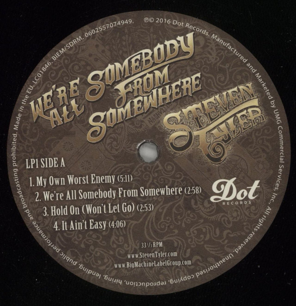 Steven Tyler We're All Somebody From Somewhere Dutch 2-LP vinyl record set (Double LP Album) EVN2LWE873956