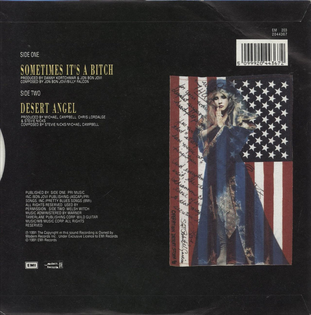 Stevie Nicks Sometimes It's A Bitch - Injection UK 7" vinyl single (7 inch record / 45) 5099920443672