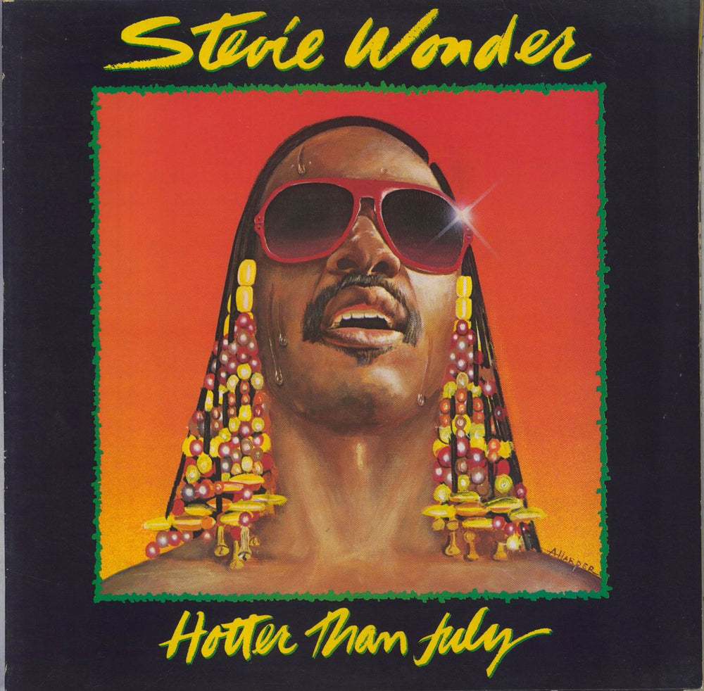 Stevie Wonder Hotter Than July UK vinyl LP album (LP record) STMA8035