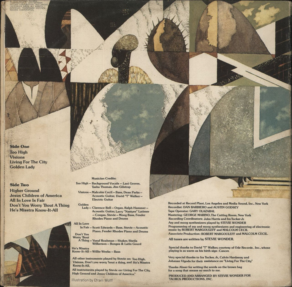 Stevie Wonder Innervisions - 1st South African vinyl LP album (LP record)