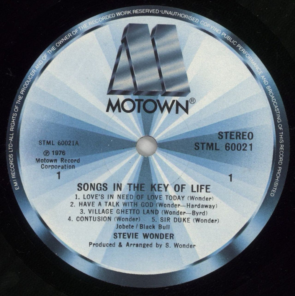 Stevie Wonder Songs In The Key Of Life + Booklet UK 2-LP vinyl record set (Double LP Album) STW2LSO314222