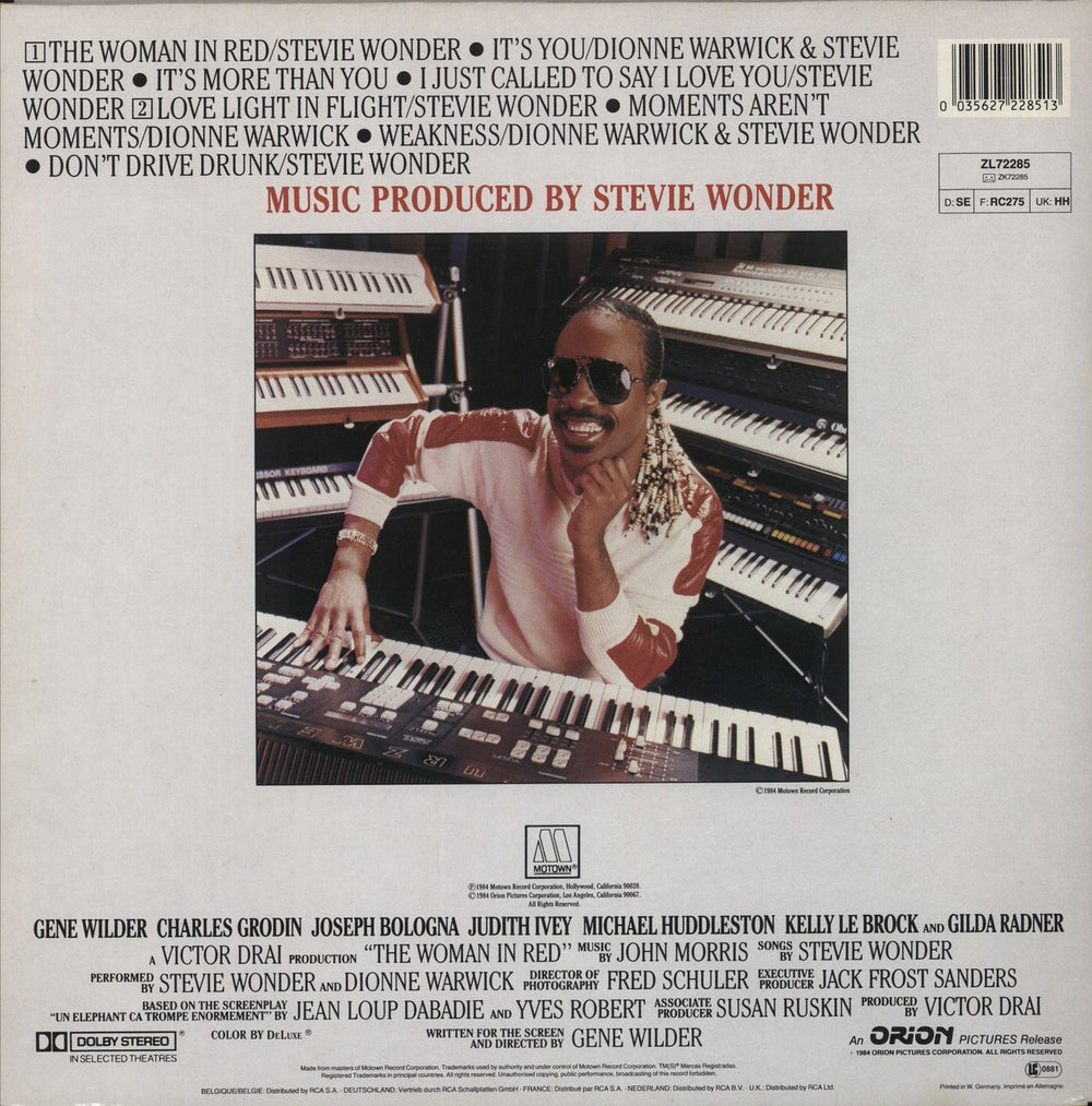 Stevie Wonder The Woman In Red - Hype Stickered Sleeve German vinyl LP album (LP record) 035627228513