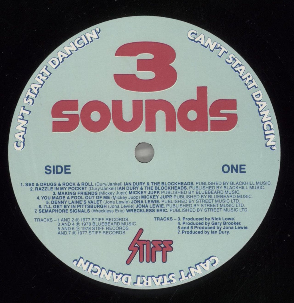 Stiff Records Can't Start Dancin' UK vinyl LP album (LP record) SX8LPCA290832