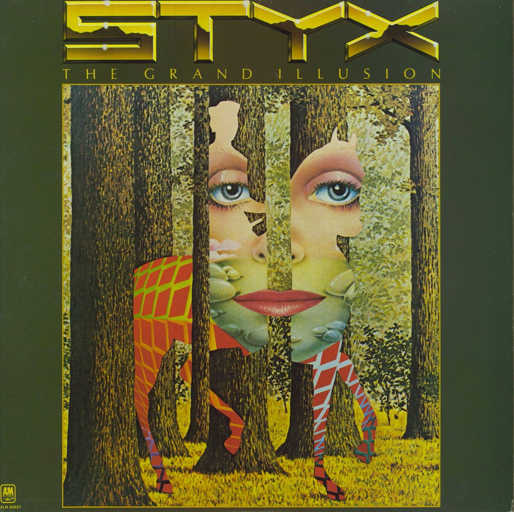 Styx The Grand Illusion - gold stamp UK vinyl LP album (LP record) AMLH64637