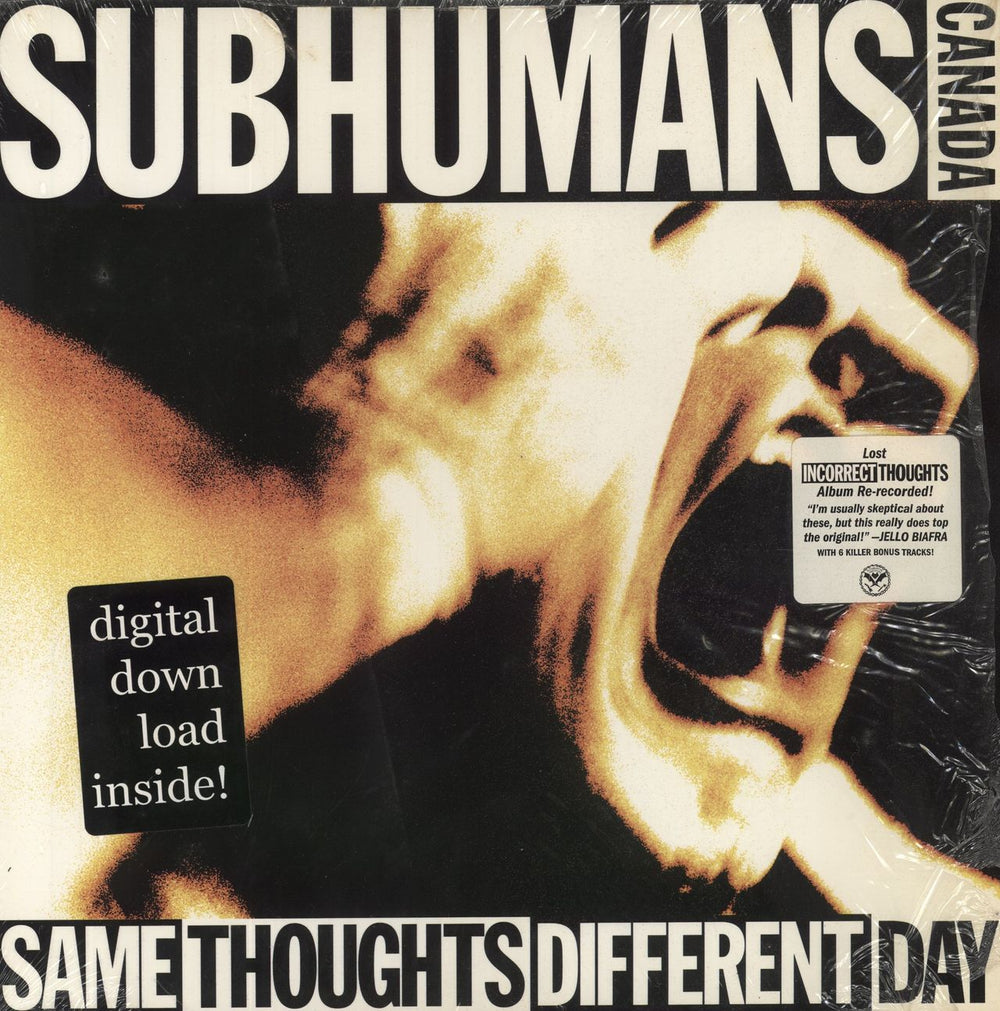 Subhumans Canada Same Thoughts Different Day US 2-LP vinyl record set (Double LP Album) VIRUS404