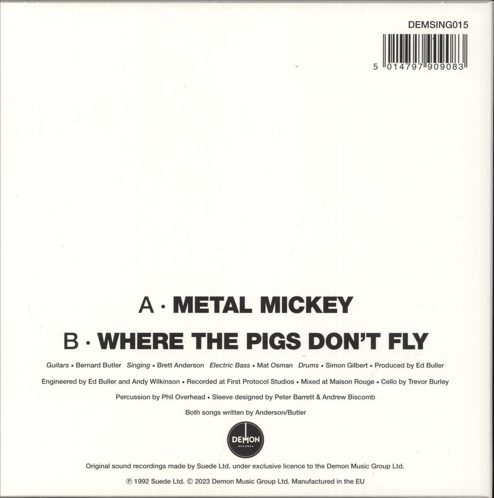 Suede Metal Mickey UK 7" vinyl picture disc (7 inch picture disc single) 5014797909083