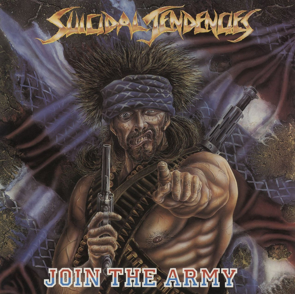 Suicidal Tendencies Join The Army - 1st UK vinyl LP album (LP record) OVED307
