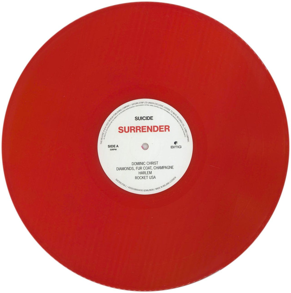 Suicide Surrender: A Collection - Blood Red Vinyl UK 2-LP vinyl record set (Double LP Album) SUD2LSU855231