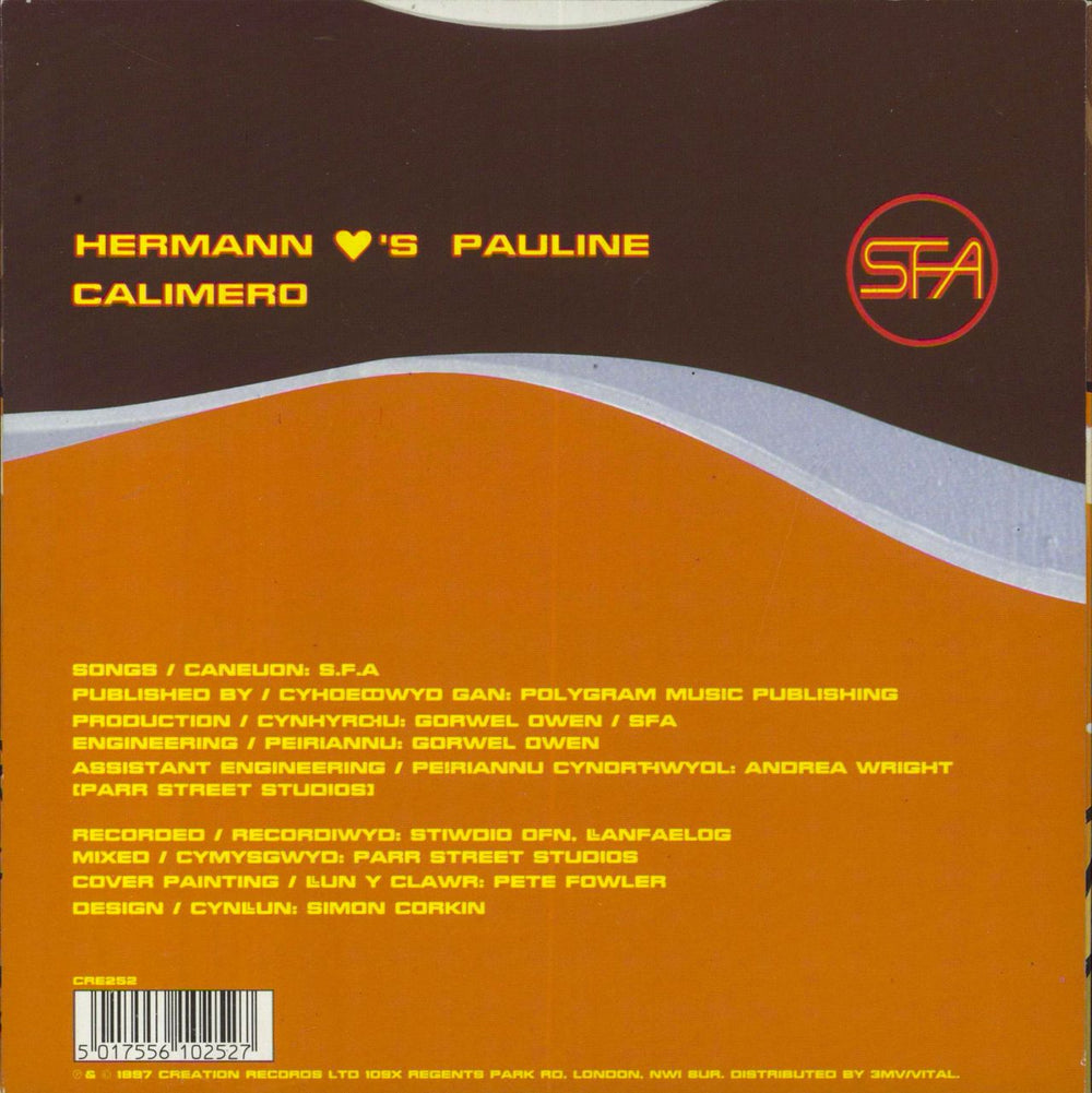 Super Furry Animals Hermann Loves Pauline UK 7" vinyl single (7 inch record / 45) 5017556102527