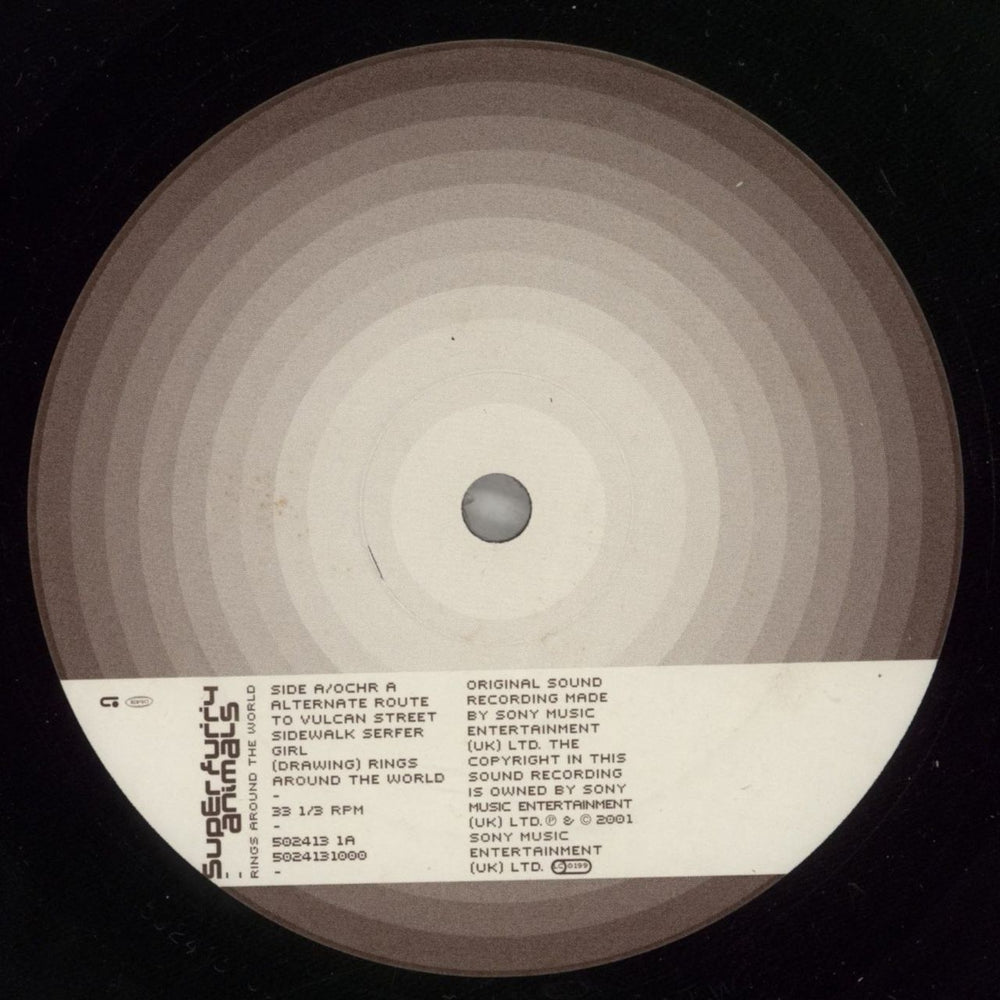 Super Furry Animals Rings Around The World + 7" UK 2-LP vinyl record set (Double LP Album) SFA2LRI733952