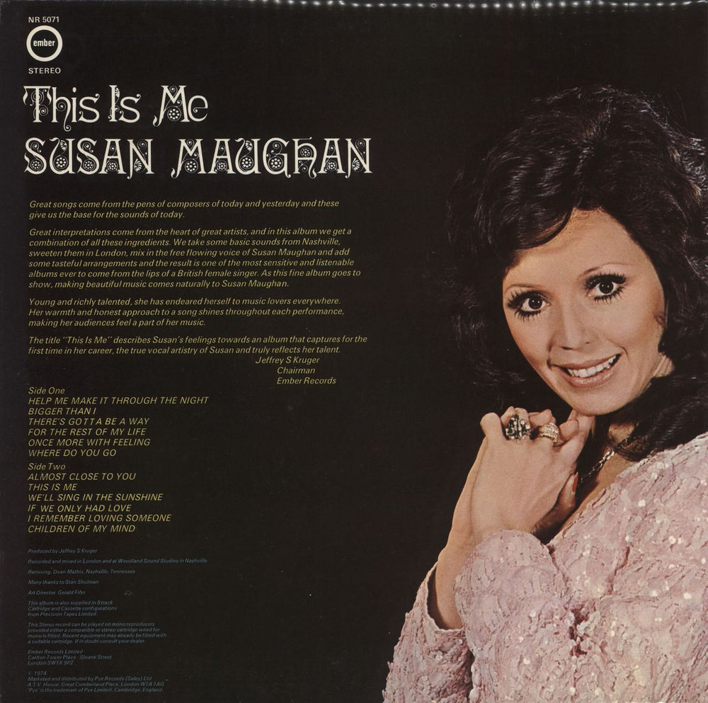 Susan Maughan This Is Me UK vinyl LP album (LP record)