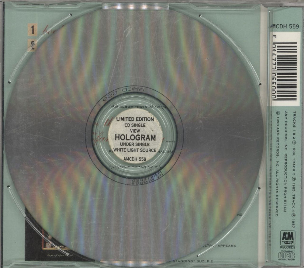 Suzanne Vega Book Of Dreams - Hologram UK CD single (CD5 / 5") 5016772055990