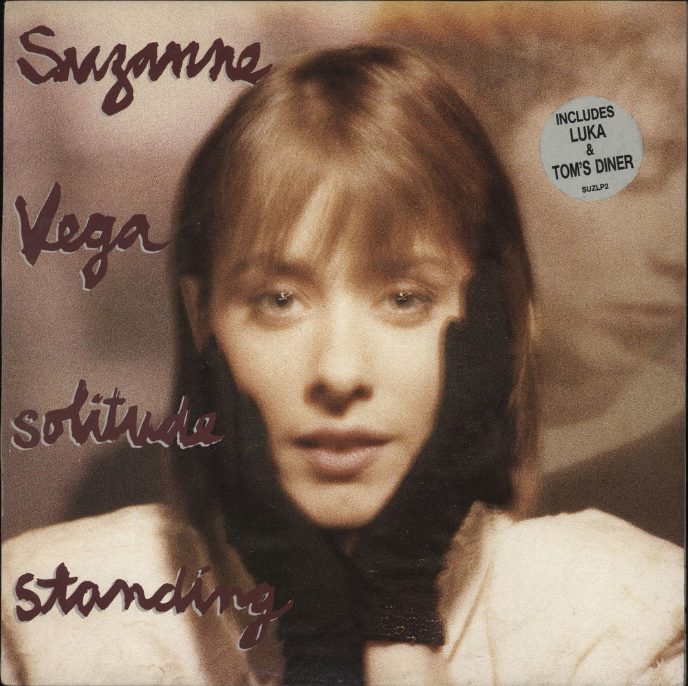 Suzanne Vega Solitude Standing - Hype sticker UK vinyl LP album (LP record) SUZLP2
