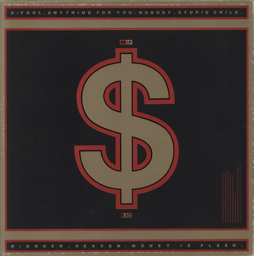 Swans Greed + Flyer - VG UK vinyl LP album (LP record)